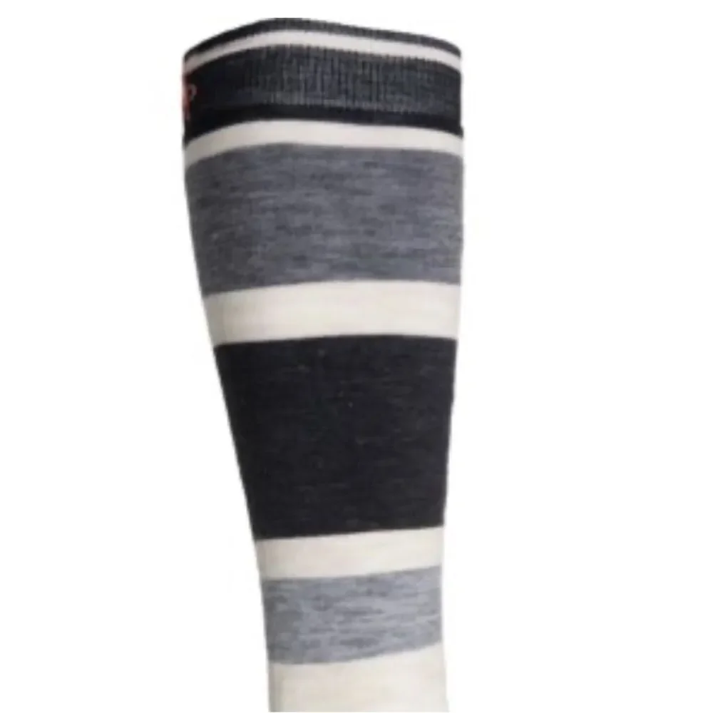 SmartWool XL Black Ivory Moonbeam Snowboard Targeted Cushion Wool Blend Socks